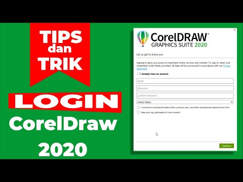 tutorial cara login akun Corel Draw 2020