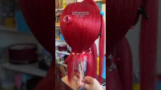 wig styling tutorial for riyo’s ponytail #riyoreaper #riyocosplay #gachiakutacosplay #helmetwig #wig