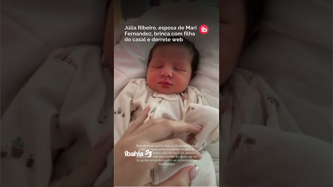 Júlia Ribeiro, esposa de Mari Fernandez, brinca com filha do casal e derrete web 