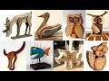 Vintage wooden animal decorations  recycle art