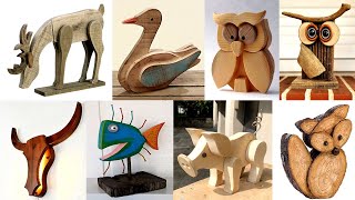 Vintage Wooden Animal Decorations • Recycle art