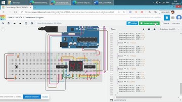 Circuit design DEMOSTRACIÓN 2  Contador de 2 Dígitos   Tinkercad 1