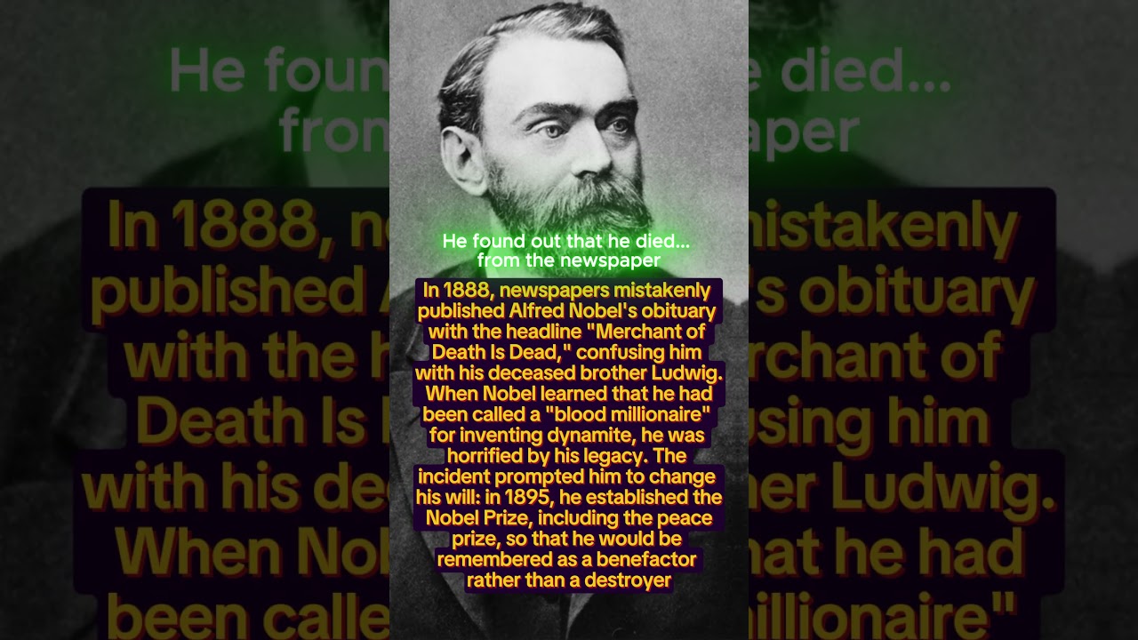 He found out that he died... from the newspaper