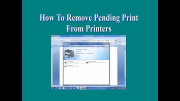 How To Remove Pending Print From Printers