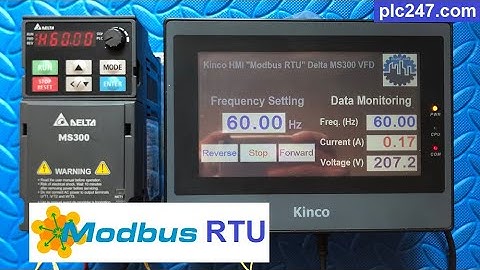HMI Kinco "Modbus RTU" Delta MS300 Tutorial