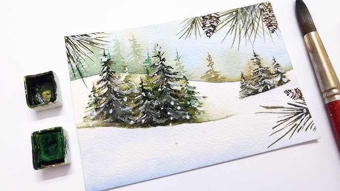 Christmas Pine Gift Tags - The Painted Pen