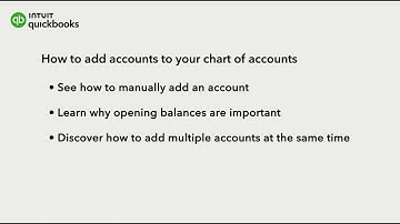 How to add accounts to your Chart of Accounts in QuickBooks Online