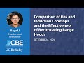 Comparison of Gas and Induction Cooktops and the Effectiveness of Recirculating Range Hoods