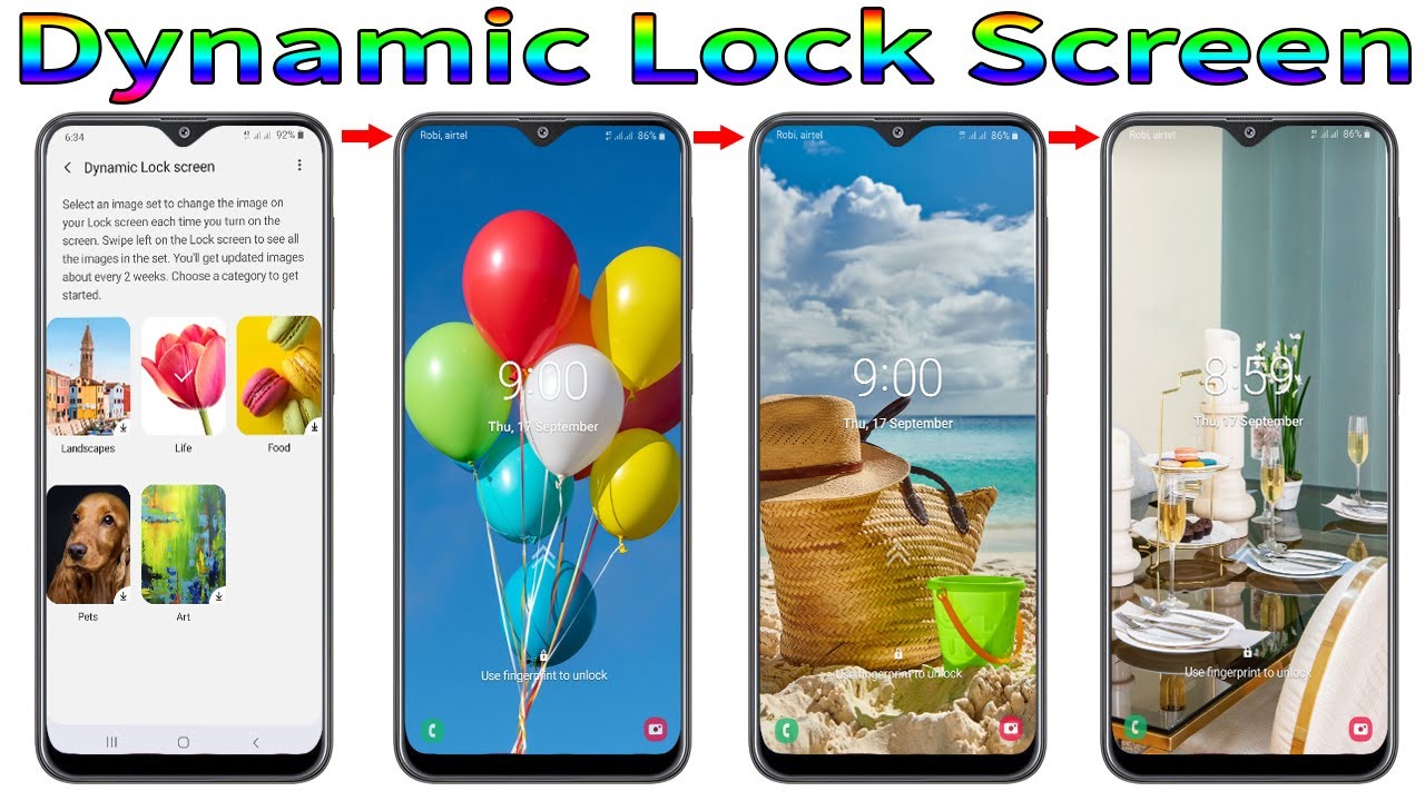 Samsung A20/A30/A40/A50/A70 Dynamic Lock Screen : How To Enable Dynamic  Lockscreen @Helpingmind - YouTube