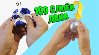 100 СЛОЁВ лака для ногтей на трескающиеся шарики для ASMR!!!