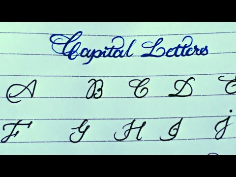 Capital Letters in Cursive Style || Cursive writing practice for ...