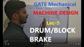Lec-5  Machine design Gate crash course(Drum/Block Brake)