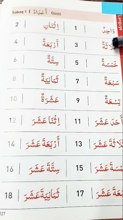 Arabic Ginti 1 Se 10 #islam #shorts #allah #deeniyat