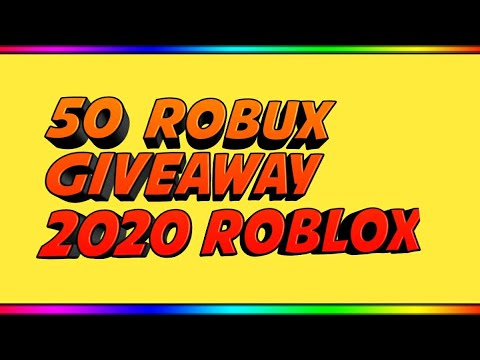 50 Robux Giveaway Roblox 2020 Ended Youtube