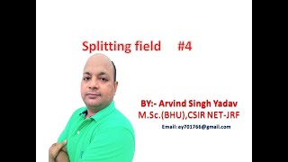 extension field lecture-6, splitting fields cont......for NET