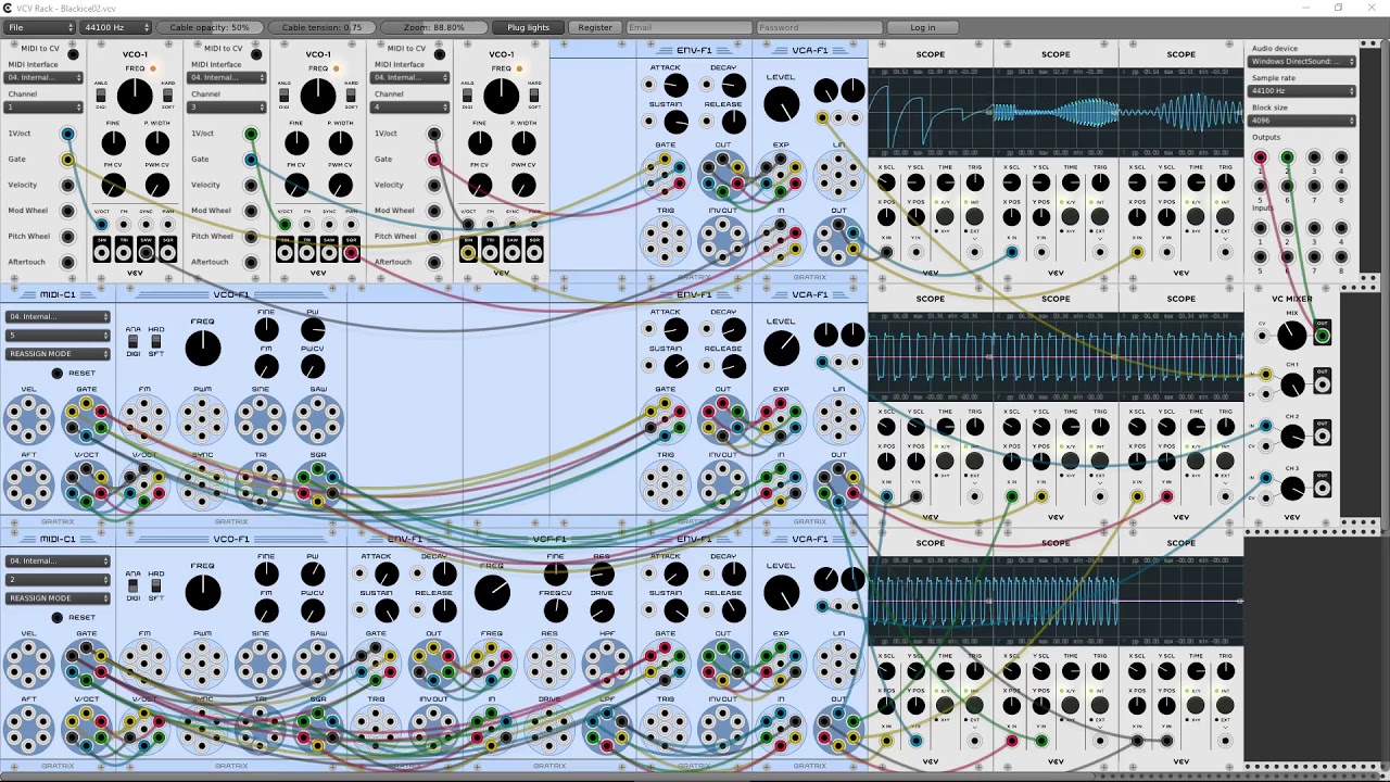 VCV Rack, my module development 6 (Black Ice) - YouTube