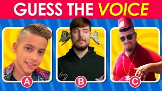 Can You Guess The Voice of Your Favorite YouTubers?| Mrbeast, Royalty Family,Skibidi Dom Dom Yes Yes