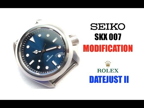 Seiko Mod - Rolex Datejust II Inspired - YouTube