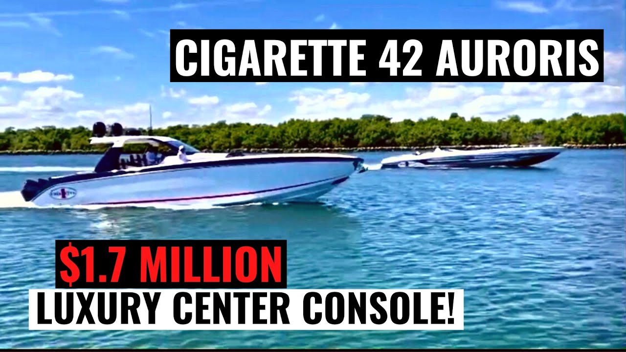 Incredible Luxury Center Console Speed Boat   Cigarette Racing 42 Auroris