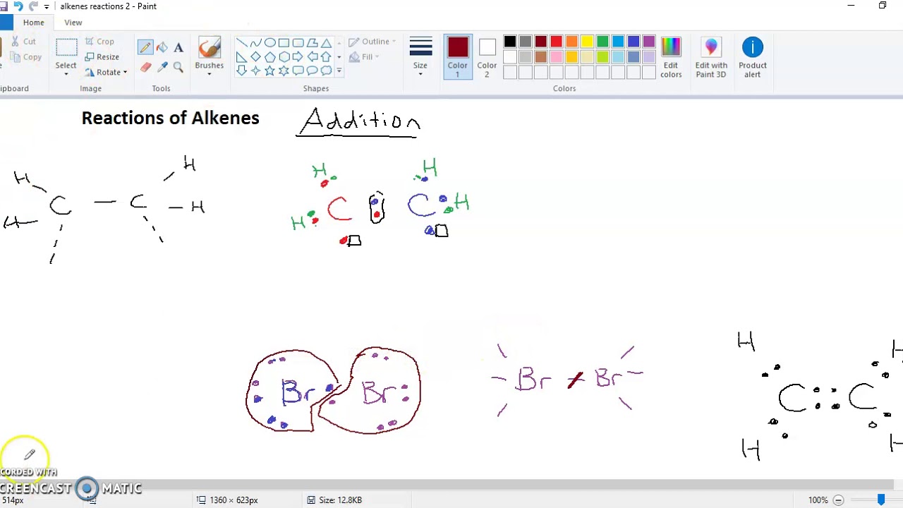 alkene addition reactions 1 - YouTube