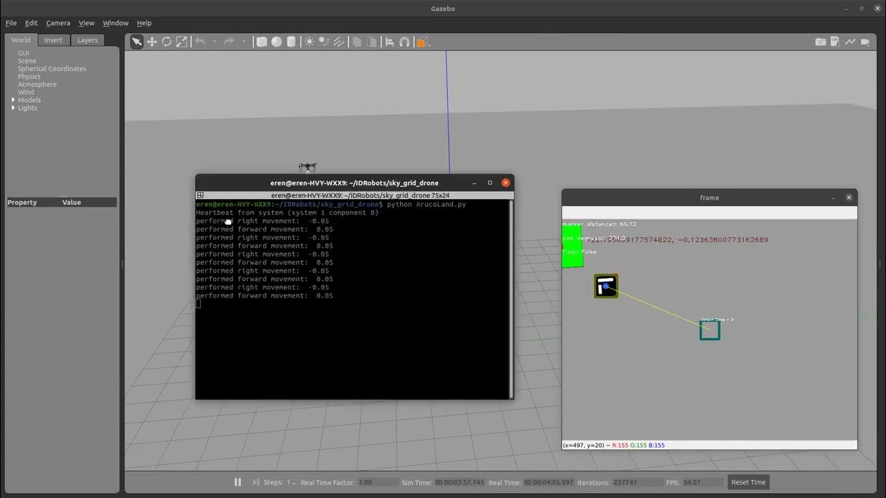 SN4 Improved aruco marker landing simulation with ROS plugin YouTube