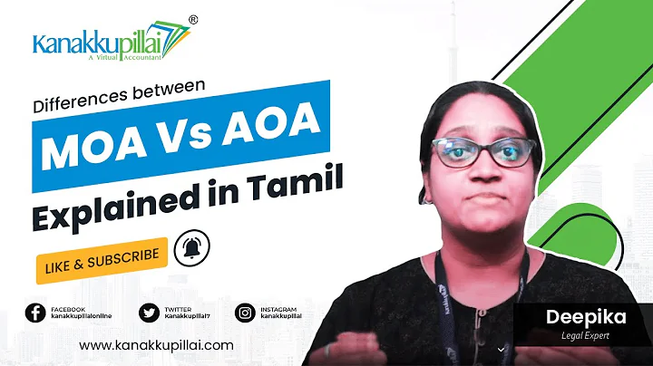 Difference Between MOA and AOA | Memorandum of Association Vs Articles of Association in Tamil