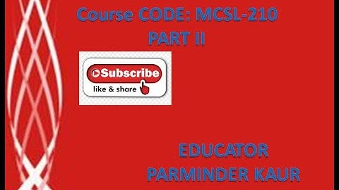 MCSL 210 |IGNOU TEE| VIVA QUESTIONS |PGDCA NEW