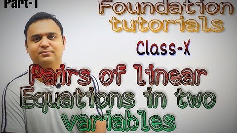 10th STD CBSE Linear equations in two variables part-01