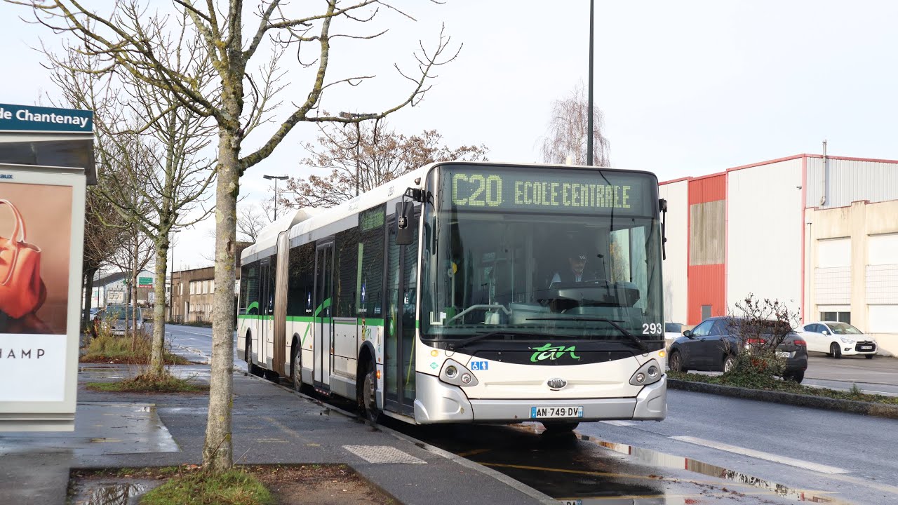 Heuliez GX 427 GNV n°293 | ligne C20 École Centrale-Audencia - Gare Chantenay | Réseau TAN | Nantes