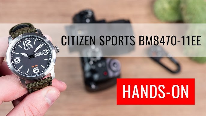 Citizen Eco-Drive Military Style Powered - Solar BM8476-23E YouTube Watch