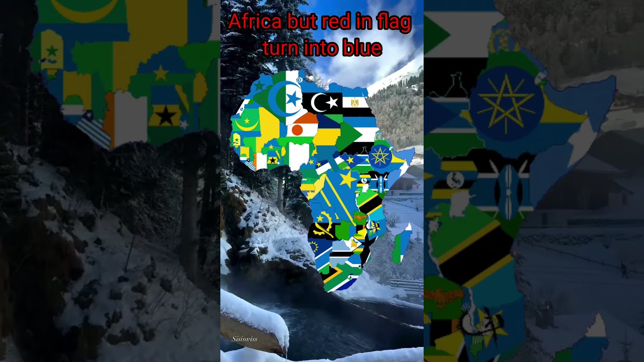 africa but red in flag turn into blue 