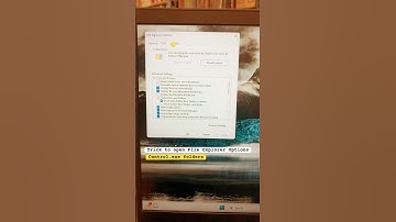 Easy trick to open File Explorer Options #techshorts #windows