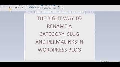 EDITING A CATEGORY, SLUG AND PERMALINKS IN WORDPRESS BLOG IN THE RIGHT WAY AS A BEGINNER