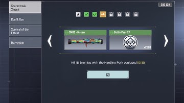 Kill 15 Enemies with the Hardline Perk equipped (0/15)