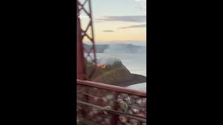 Crews battle blaze overnight as smoke billows near Forth Rail Bridge