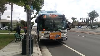 OCTA #5791 2016 New Flyer Industries  Route 38  Departing LA Palma/Walker 