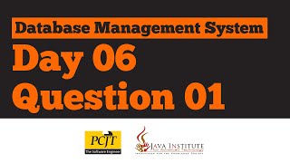 DBMS Question Session Task No 16 | 1st Year | Semester 01 | Java Institute | Sasana Sathyajith