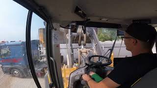 Let's Drive Volvo L150H wheel loader loading Truck with sand/First time working with GoPro