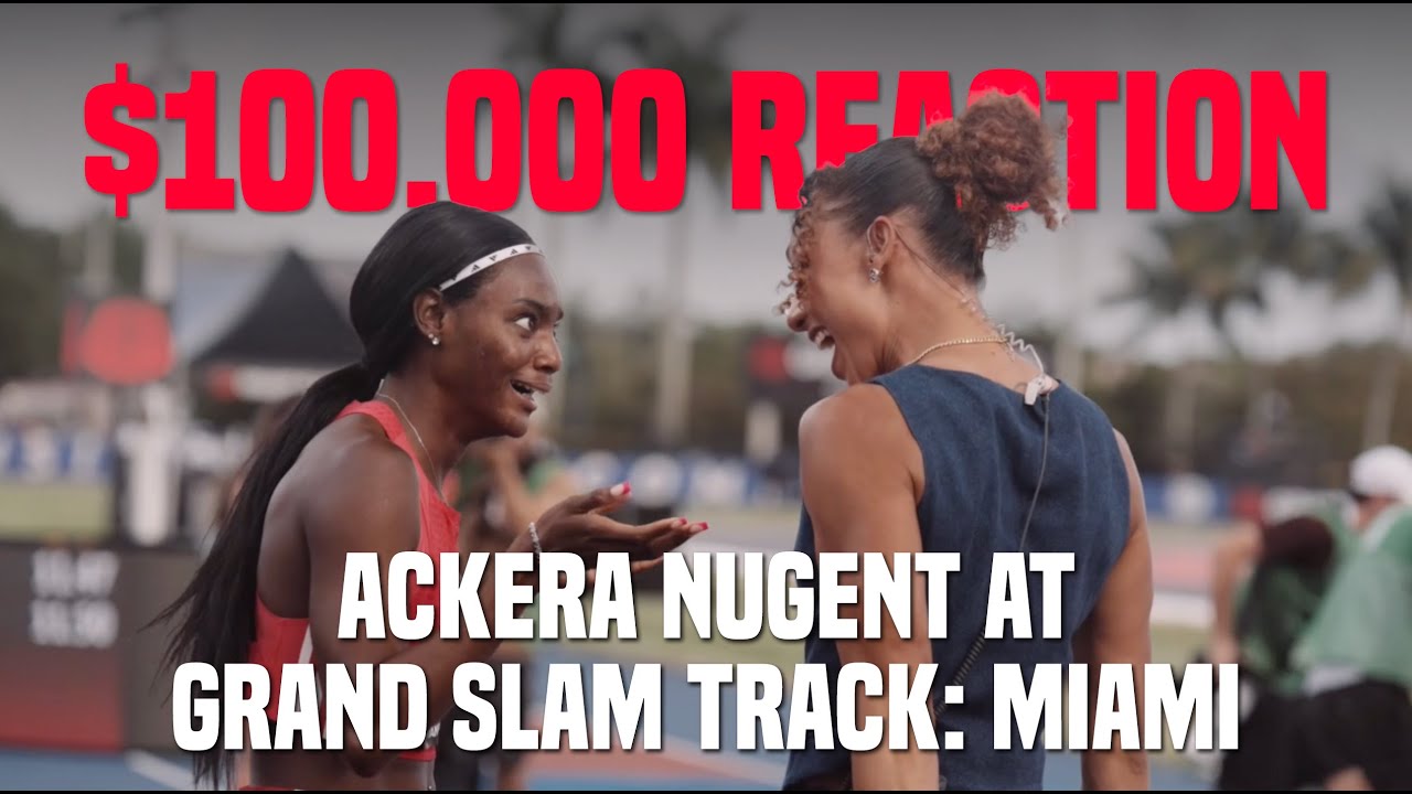 Ackera Nugent Reacts To Winning Grand Slam Track Title and 100K In Prize Money