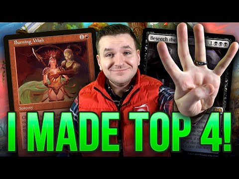 LEGACY CHALLENGE TOP 4! The EPIC Storm — Burning Wish + Beseech the Mirror | Magic: The Gathering