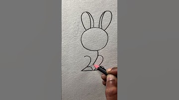 How to art simple rabbit with numbers 22