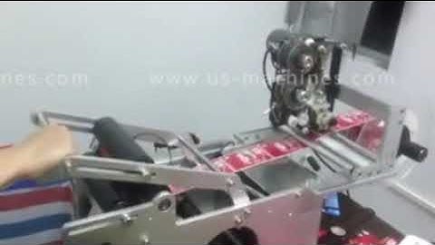Tabletop semi automatic round bottle labeling machine with date coding function testing video