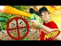 DESAFIO TIRO AO ALVO COM NERF DE ELITE ☆ BATALHA ÉPICA ☆