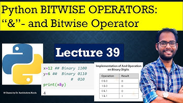 Python for beginners || BITWISE Operators || & - and bitwise operator