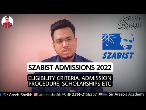 SZABIST admission 2022 | SZABIST admission procedure & eligibility criteria | SZABIST scholarships