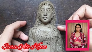 Sara Ali Khan का face sculpture क्यासे वानाये/how to make Sara Ali Khan sculpture /art/craft