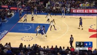Ben Simmons and Joel Embiid battle it out in the first quarter || 22-23 season