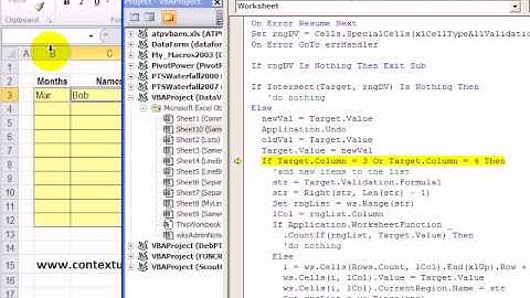 Data Validation Multiple Selection Add Sort