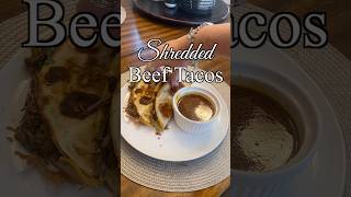 Crispy Shredded Beef Tacos With Dipping Sauce