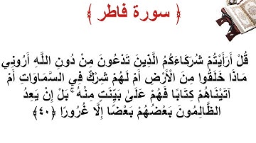 سورة فاطر الأية 40